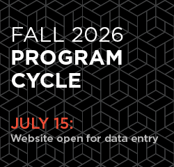 Fall 2026 Program Cycle - Website opens for data entry on July 15